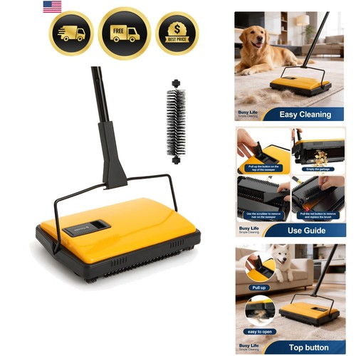 Manual carpet sweeper cleaner - carpet,