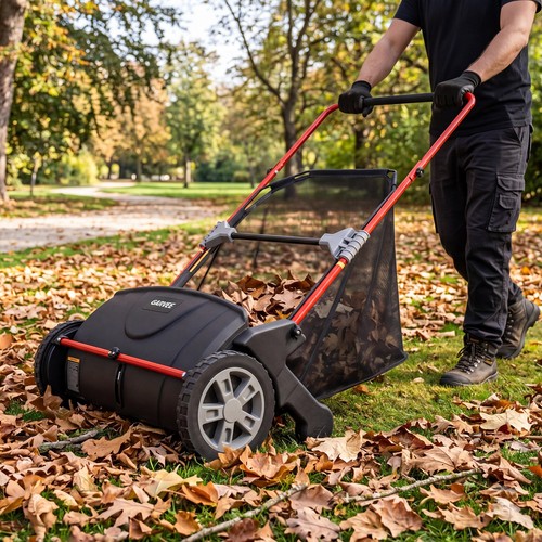 Manual push lawn sweeper - push,