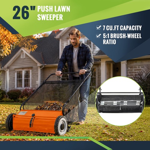 Lawn sweeper push leaf grass - lawn,